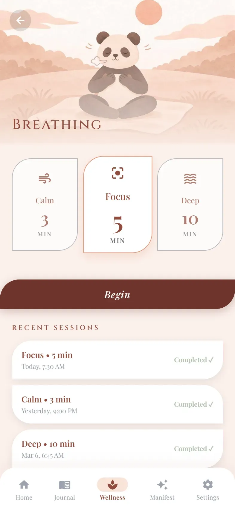 Let It Be app, Breathe & meditate