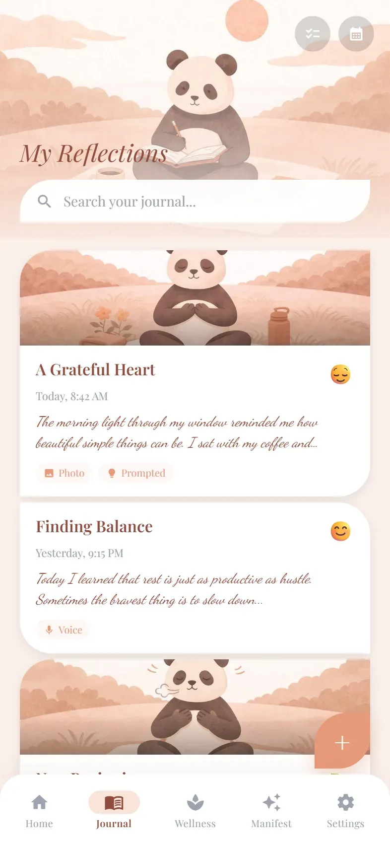 Let It Be app, A private journal