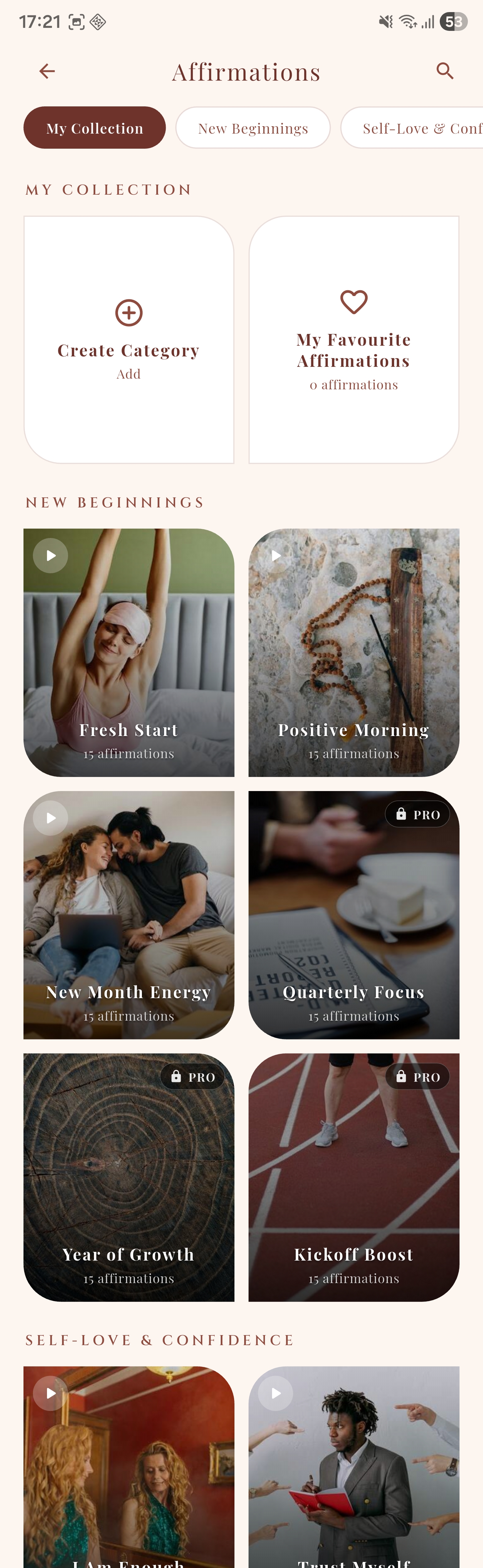 Affirmation Categories